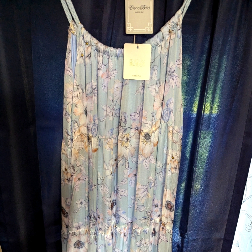 NWT Elena Baldi Silk dress XL